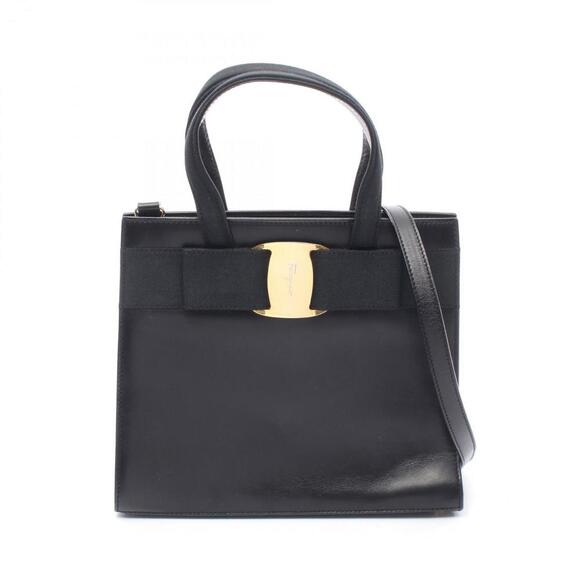 SALVATORE FERRAGAMO Black Leather Bag - Picture 1 of 11